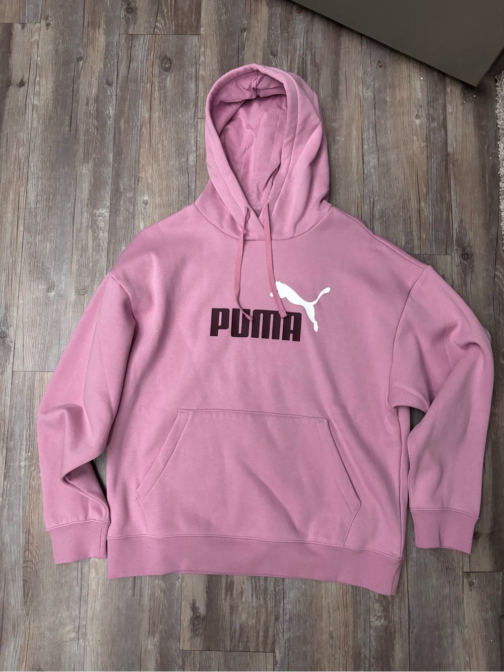 PUMA Women’s Pink Logo Hoodie Sweater